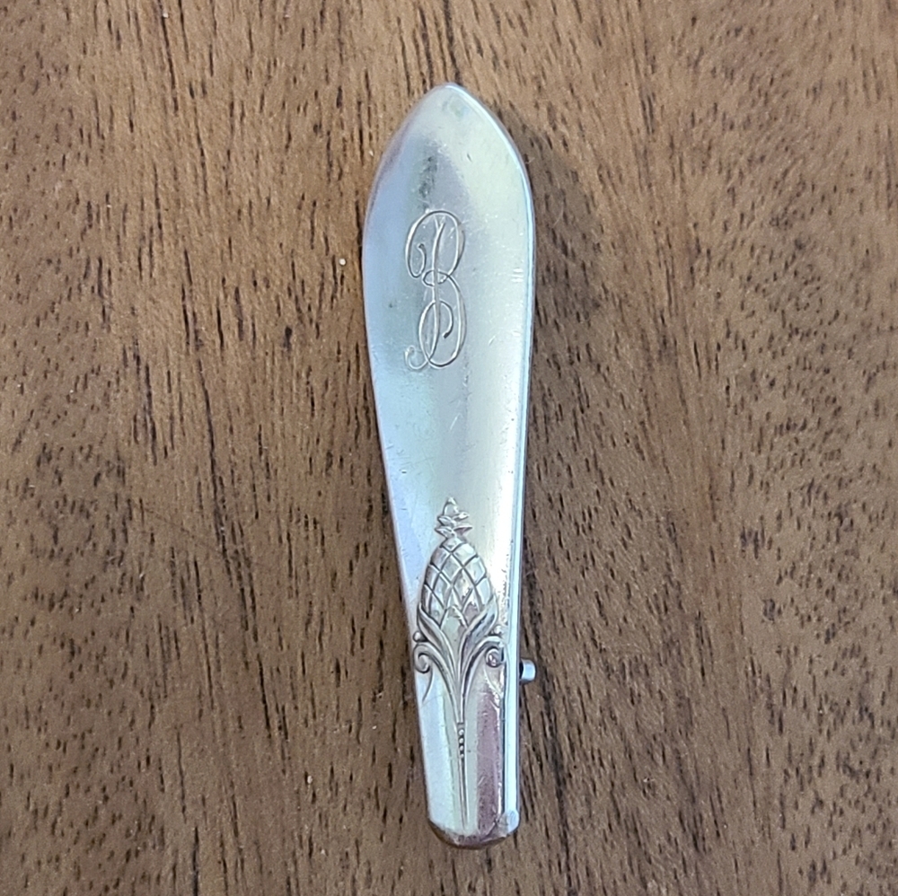 SALE! Vintage Monogram Spoon Brooch